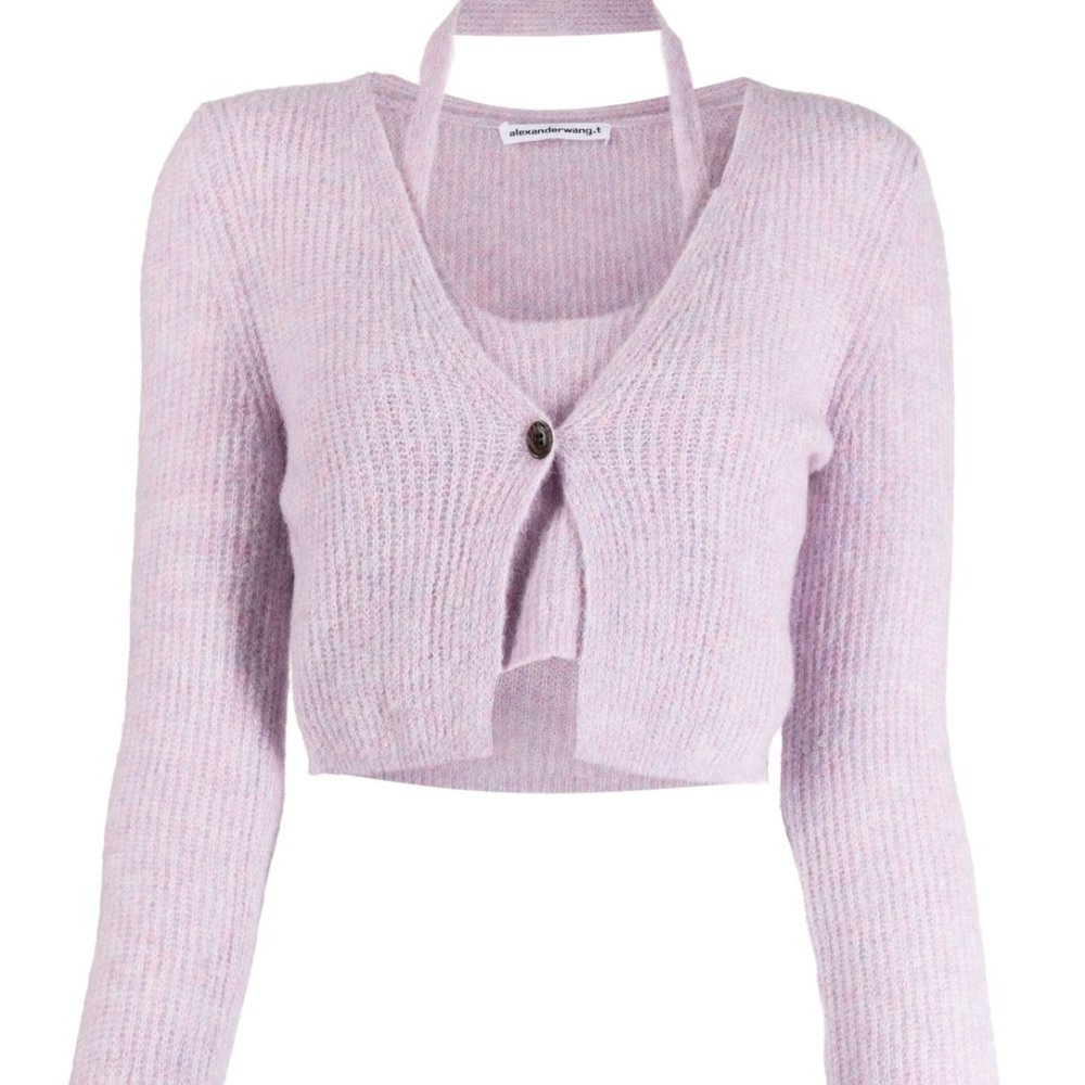 Twinset Hybrid halterneck cardigan